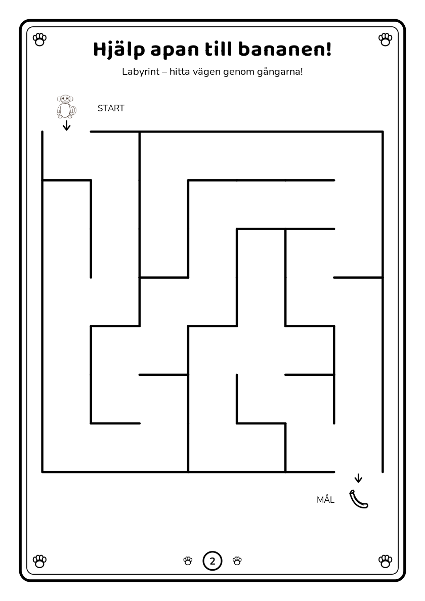Exempelsida ur Labyrinter & spår – Labyrint