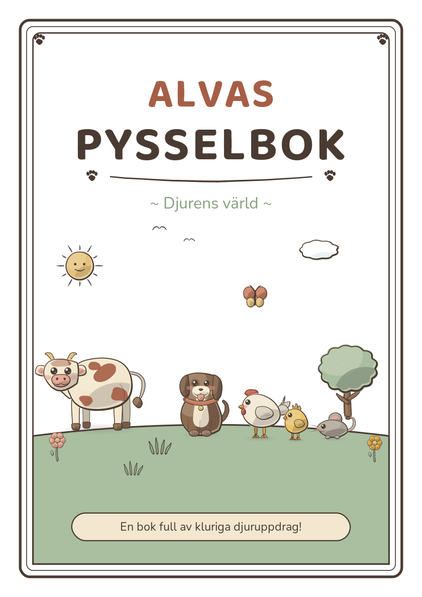 Exempelomslag – Alvas pysselbok om bondgården