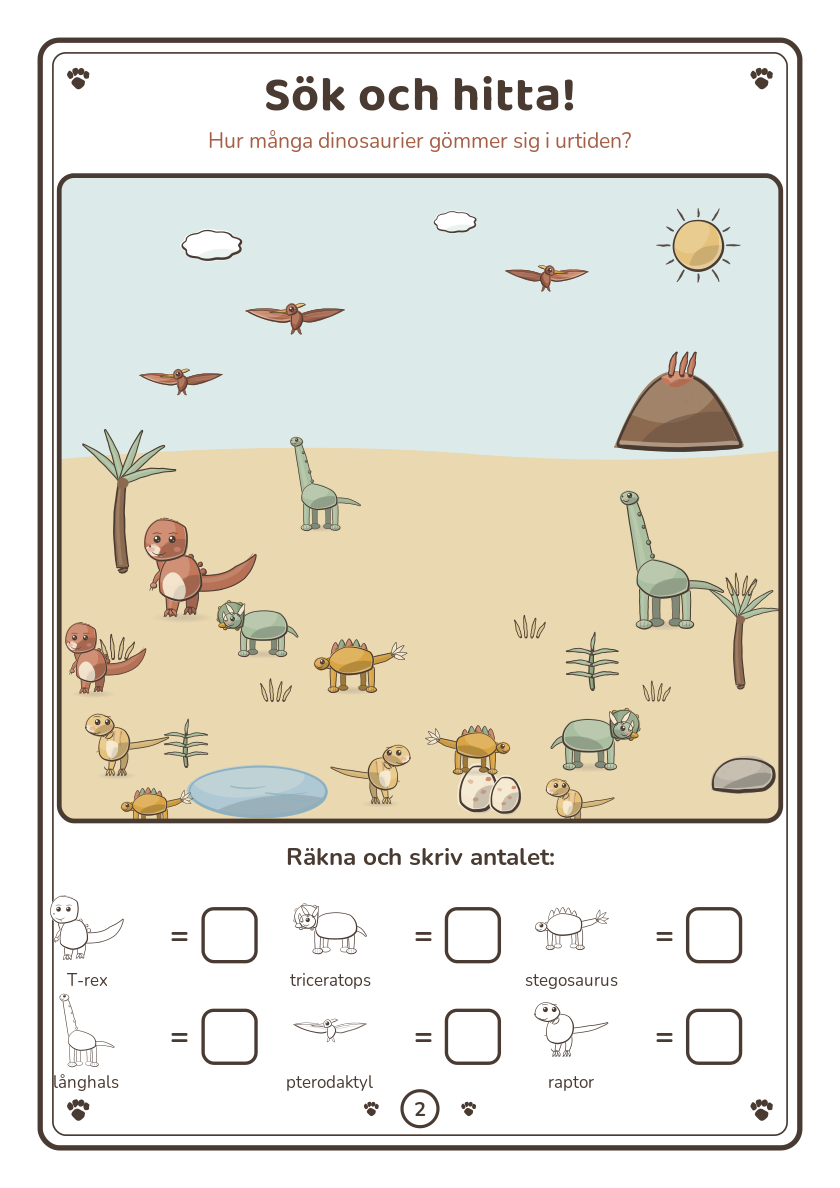 Exempelsida – Dinosaurier